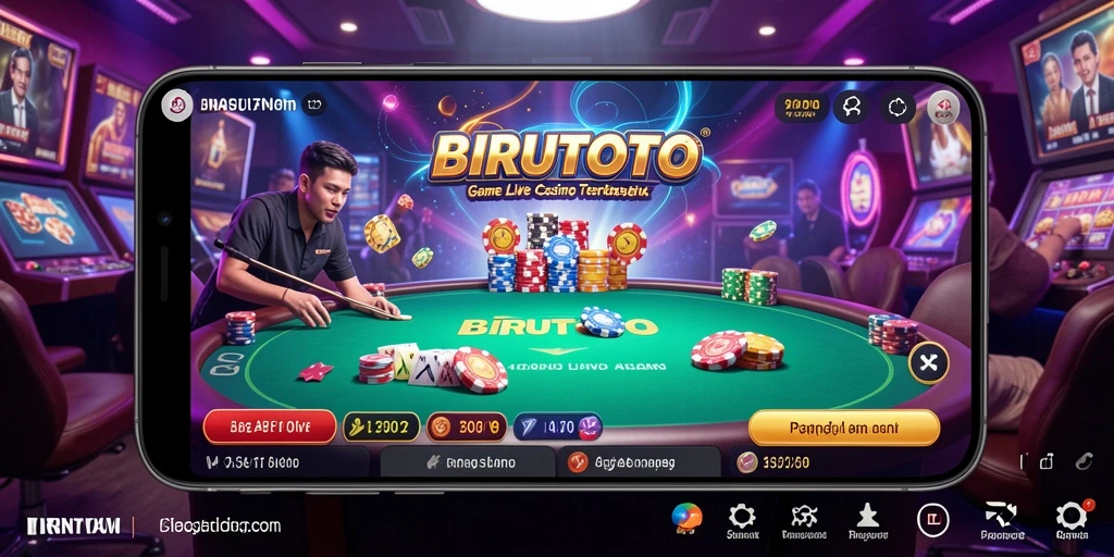 Tampilan menarik dari gameplay Live Casino BIRUTOTO yang memikat.