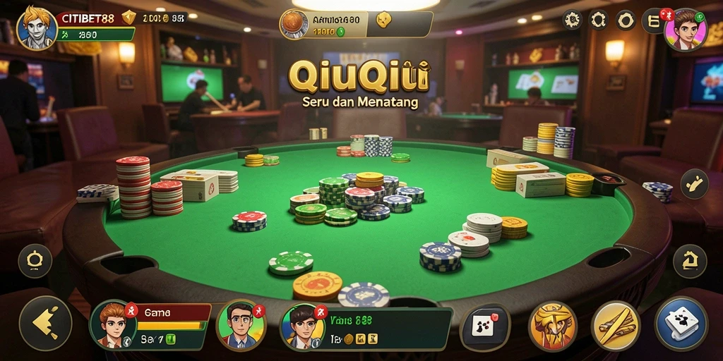 Tampilan gameplay QiuQiu yang seru dan menantang di CITIBET88.