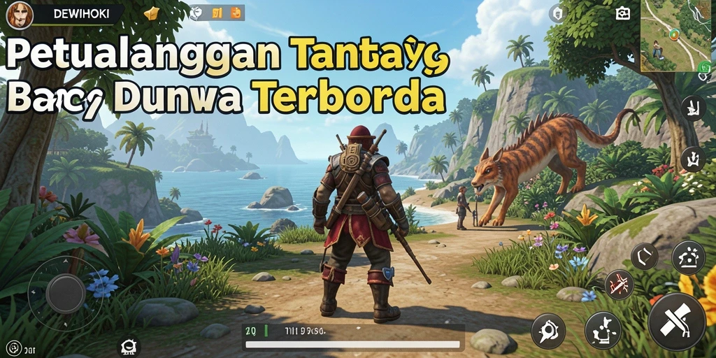 Tampilan gameplay yang menarik di dunia terbuka DEWIHOKI.