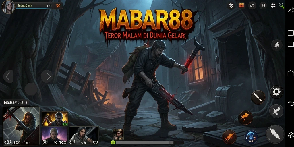 Tampilan gameplay menakutkan dengan suasana mencekam di MABAR88.
