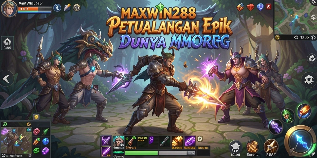 Tampilan gameplay seru di dunia fantasi MMORPG.